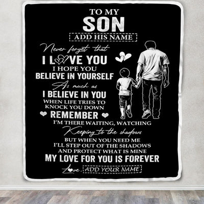 Personalized Gifts For Son Blanket From Dad Father My Love For You Is Forever Son Birthday Gifts Graduation Christmas Custom Fleece Throw Blanket | teecentury