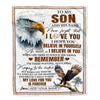 Personalized Gifts For Son Blanket From Dad Mom Father Eagle My Love For You Is Forever Son Birthday Gifts Graduation Christmas Custom Fleece Throw Blanket | teecentury