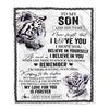 Personalized Gifts For Son Blanket From Mom Dad Father White Tiger My Love For You Is Forever Son Birthday Gifts Graduation Christmas Custom Fleece Blanket | teecentury