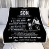 Personalized Gifts For Son Blanket From Mom Mother My Love For You Is Forever Son Birthday Gifts Graduation Christmas Custom Fleece Throw Blanket | teecentury