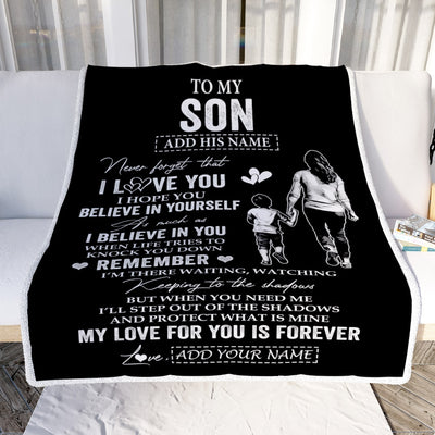Personalized Gifts For Son Blanket From Mom Mother My Love For You Is Forever Son Birthday Gifts Graduation Christmas Custom Fleece Throw Blanket | teecentury