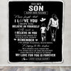 Personalized Gifts For Son Blanket From Mom Mother My Love For You Is Forever Son Birthday Gifts Graduation Christmas Custom Fleece Throw Blanket | teecentury