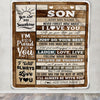 Personalized Gifts For Son From Mom Dad Mother Blanket Wood Love You Fathers Day Son Gifts Birthday Graduation Christmas Customized Fleece Throw Blanket | teecentury