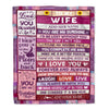 Personalized Gifts For Wife From Husband Blanket Wood Love You Always Valentines Anniversary Romantic Birthday Gifts For Wife Christmas Fleece Throw Blanket | teecentury
