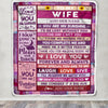 Personalized Gifts For Wife From Husband Blanket Wood Love You Always Valentines Anniversary Romantic Birthday Gifts For Wife Christmas Fleece Throw Blanket | teecentury