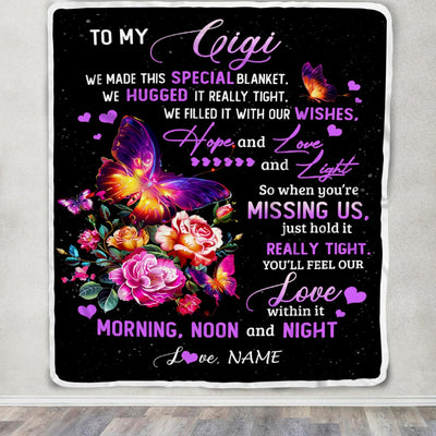 Personalized Gigi Blanket From Grandkids Granddaughter We Made This Special Blanket Flower Gigi Birthday Mothers Day Christmas Customized Fleece Blanket | teecentury