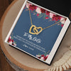 Interlocking Hearts Necklace 18K Yellow Gold Finish | Personalized Gigi Necklace From Grandkids Granddaughter Grandson I've Loved You My Whole Life Floral Gigi Birthday Mothers Day Christmas Customized Message Card | teecentury
