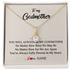 Alluring Beauty Necklace 18K Yellow Gold Finish | Personalized Godmother Necklace From Goddaughter Niece You're Always In My Heart Godmother Birthday Mothers Day Christmas Customized Gift Box Message Card | teecentury