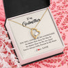 Forever Love Necklace 18K Yellow Gold Finish | Personalized Godmother Necklace From Goddaughter Niece You're Always In My Heart Godmother Birthday Mothers Day Christmas Customized Gift Box Message Card | teecentury
