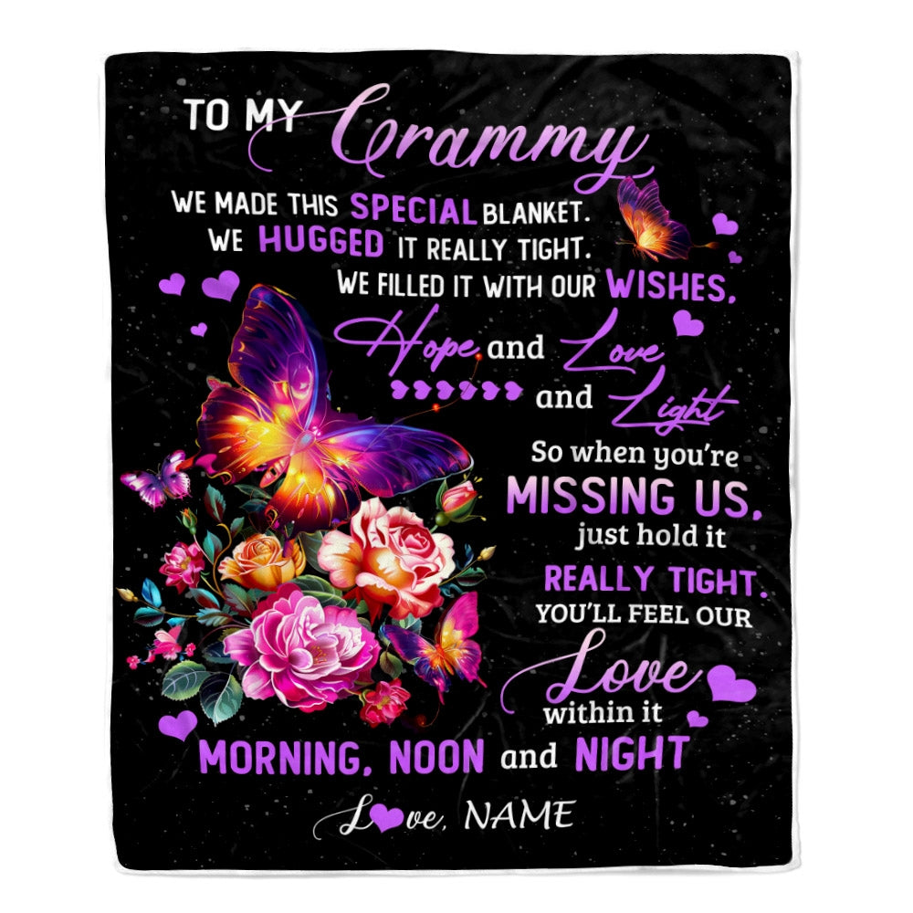 Personalized Grammy Blanket From Grandkids Granddaughter We Made This Special Blanket Flower Grammy Birthday Mothers Day Christmas Customized Fleece Blanket | teecentury