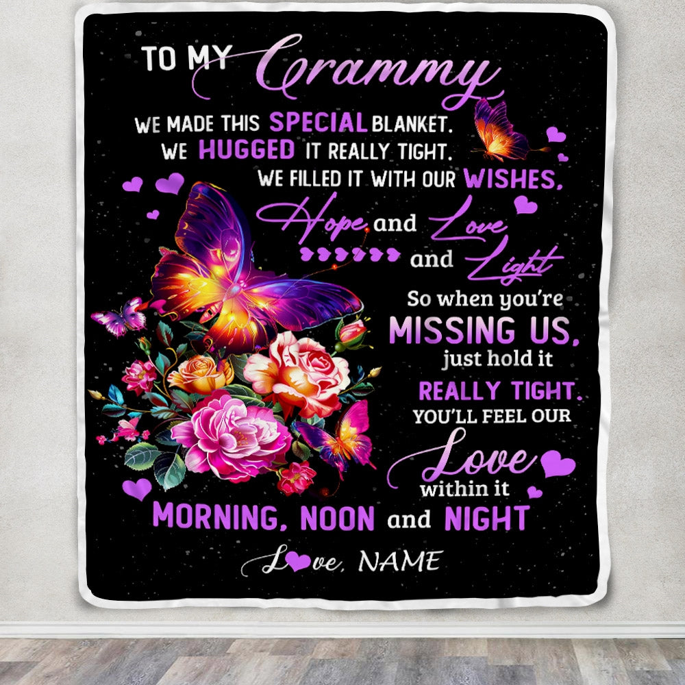 Personalized Grammy Blanket From Grandkids Granddaughter We Made This Special Blanket Flower Grammy Birthday Mothers Day Christmas Customized Fleece Blanket | teecentury
