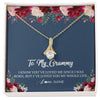 Alluring Beauty Necklace 18K Yellow Gold Finish | Personalized Grammy Necklace From Grandkids Granddaughter Grandson I've Loved You My Whole Life Floral Grammy Birthday Mothers Day Christmas Customized Message Card | teecentury