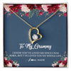 Forever Love Necklace 18K Yellow Gold Finish | Personalized Grammy Necklace From Grandkids Granddaughter Grandson I've Loved You My Whole Life Floral Grammy Birthday Mothers Day Christmas Customized Message Card | teecentury
