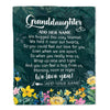 Personalized Granddaughter Blanket From Grandma Floral Green We Love You Granddaughter Birthday Gifts Graduation Christmas Customized Fleece Blanket | teecentury
