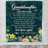 Personalized Granddaughter Blanket From Grandma Floral Green We Love You Granddaughter Birthday Gifts Graduation Christmas Customized Fleece Blanket | teecentury