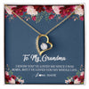 Forever Love Necklace 18K Yellow Gold Finish | Personalized Grandma Necklace From Grandkids Granddaughter Grandson I've Loved You My Whole Life Floral Grandma Birthday Mothers Day Christmas Customized Message Card | teecentury