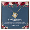 Love Knot Necklace 18K Yellow Gold Finish | Personalized Grandma Necklace From Grandkids Granddaughter Grandson I've Loved You My Whole Life Floral Grandma Birthday Mothers Day Christmas Customized Message Card | teecentury