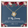 Love Knot Necklace 18K Yellow Gold Finish | Personalized Granny Necklace From Grandkids Granddaughter Grandson I've Loved You My Whole Life Floral Granny Birthday Mothers Day Christmas Customized Message Card | teecentury