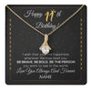 Alluring Beauty Necklace 18K Yellow Gold Finish | 1 | Personalized Happy 11th Birthday Necklace For Her Women Daughter Niece Sister Goddaughter Granddaughter 11 Year Old Birthday Customized Gift Box Message Card | teecentury.myshopify