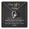 Forever Love Necklace 14K White Gold Finish | 1 | Personalized Happy 11th Birthday Necklace For Her Women Daughter Niece Sister Goddaughter Granddaughter 11 Year Old Birthday Customized Gift Box Message Card | teecentury.myshopify