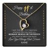Forever Love Necklace 18K Yellow Gold Finish | 1 | Personalized Happy 11th Birthday Necklace For Her Women Daughter Niece Sister Goddaughter Granddaughter 11 Year Old Birthday Customized Gift Box Message Card | teecentury.myshopify