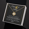 Love Knot Necklace 18K Yellow Gold Finish | 2 | Personalized Happy 16Th Birthday Necklace For Her Women Daughter Niece Sister Goddaughter Granddaughter 16 Year Old Birthday Customized Gift Box Message Card | teecentury.myshopify