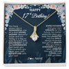 Alluring Beauty Necklace 18K Yellow Gold Finish | 1 | Personalized Happy 17th Birthday Gifts Necklace Sweet Fifteen 17th Year Old Girl Birthday Gift Ideas For Her Daughter Niece Jewelry Gift Box Message Card | teecentury