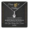 Alluring Beauty Necklace 14K White Gold Finish | 1 | Personalized Happy 18Th Birthday Necklace For Her Women Daughter Niece Sister Goddaughter Granddaughter 18 Year Old Birthday Customized Gift Box Message Card | teecentury.myshopify