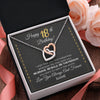 Interlocking Hearts Necklace Stainless Steel & Rose Gold Finish | 2 | Personalized Happy 18Th Birthday Necklace For Her Women Daughter Niece Sister Goddaughter Granddaughter 18 Year Old Birthday Customized Gift Box Message Card | teecentury.myshopify