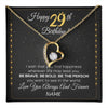 Forever Love Necklace 18K Yellow Gold Finish | 1 | Personalized Happy 29Th Birthday Necklace For Her Girls Daughter Niece Sister Goddaughter Granddaughter 29 Year Old Birthday Customized Gift Box Message Card | teecentury