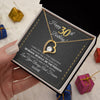 Forever Love Necklace 18K Yellow Gold Finish | 2 | Personalized Happy 30Th Birthday Necklace For Her Women Daughter Niece Sister Goddaughter Granddaughter 30 Year Old Birthday Customized Gift Box Message Card | teecentury.myshopify
