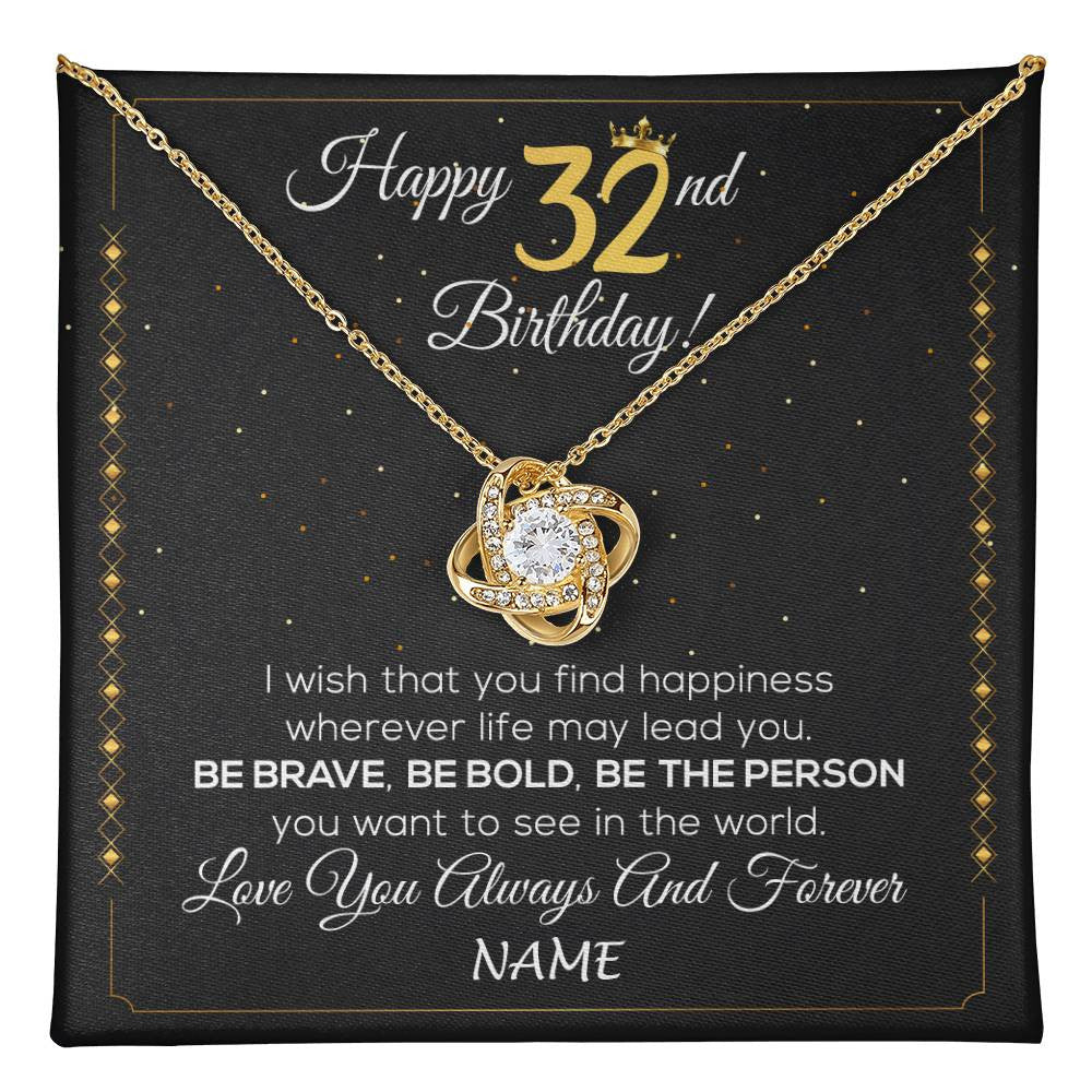 THE NIECE　26 Personalized Happy 32nd Birthday Necklace For Her Women