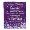 Personalized Happy Birthday Auntie Birthday Gifts From Niece Nephew Blanket Purple Floral Unique Birthday Gifts Auntie Gifts Customized Fleece Throw Blanket | teecentury