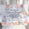Personalized Happy Birthday Bonus Daughter Gifts From Mom Dad Blanket Butterfly Flower Present Birthday Gift For Stepdaughter Gifts Customized Fleece Blanket | teecentury