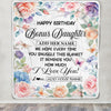 Personalized Happy Birthday Bonus Daughter Gifts From Mom Dad Blanket Butterfly Flower Present Birthday Gift For Stepdaughter Gifts Customized Fleece Blanket | teecentury