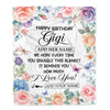 Personalized Happy Birthday Gigi Gifts From Granddaughter Grandkids Blanket Butterfly Flower Present Birthday Gift For Gigi Gifts Customized Fleece Blanket | teecentury