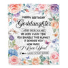 Personalized Happy Birthday Goddaughter Gifts From Godmother Blanket Butterfly Flower Present Birthday Gift For Goddaughter Gifts Customized Fleece Blanket | teecentury