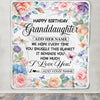 Personalized Happy Birthday Granddaughter Gifts From Grandma Blanket Butterfly Flower Present Birthday Gift For Granddaughter Gifts Customized Fleece Blanket | teecentury