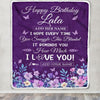 Personalized Happy Birthday Lala Birthday Gifts From Granddaughter Grandson Blanket Purple Floral Unique Birthday Gifts Lala Gifts Customized Fleece Blanket | teecentury