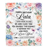 Personalized Happy Birthday Lala Gifts From Granddaughter Grandkids Blanket Butterfly Flower Present Birthday Gift For Lala Gifts Customized Fleece Blanket | teecentury