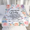 Personalized Happy Birthday Lolly Gifts From Granddaughter Grandkids Blanket Butterfly Flower Present Birthday Gift For Lolly Gifts Customized Fleece Blanket | teecentury