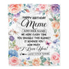Personalized Happy Birthday Meme Gifts From Granddaughter Grandkids Blanket Butterfly Flower Present Birthday Gift For Meme Gifts Customized Fleece Blanket | teecentury