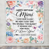 Personalized Happy Birthday Mimi Gifts From Granddaughter Grandkids Blanket Butterfly Flower Present Birthday Gift For Mimi Gifts Customized Fleece Blanket | teecentury