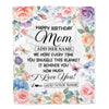 Personalized Happy Birthday Mom Gifts From Daughter Son Blanket Butterfly Flower Present Birthday Gift For Mom Mother Gifts Customized Fleece Throw Blanket | teecentury