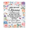 Personalized Happy Birthday Nonna Gifts From Granddaughter Grandkids Blanket Butterfly Flower Present Birthday Gift For Nonna Gifts Customized Fleece Blanket | teecentury
