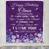 Personalized Happy Birthday Oma Birthday Gifts From Granddaughter Grandson Blanket Purple Floral Unique Birthday Gifts Oma Gifts Customized Fleece Blanket | teecentury