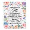 Personalized Happy Birthday Titi Gifts From Niece Nephew Blanket Butterfly Flower Present Birthday Gift For Titi Gifts Customized Fleece Throw Blanket | teecentury