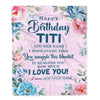 Personalized Happy Birthday Titi Gifts From Niece Nephew Blanket Floral Flower Birthday Gifts For Titi Gifts For Birthday Customized Fleece Throw Blanket | teecentury