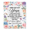 Personalized Happy Birthday Yaya Gifts From Kids Grandkids Blanket Butterfly Flower Present Birthday Gift For Yaya Gifts Customized Fleece Throw Blanket | teecentury