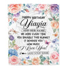 Personalized Happy Birthday Yiayia Gifts From Granddaughter Blanket Butterfly Flower Present Birthday Gift For Yiayia Gifts Customized Fleece Throw Blanket | teecentury